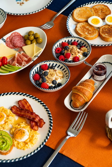 Hermia Set de Desayuno Demet 16 v2 de Porcelana Multicolor